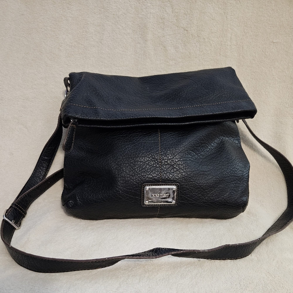 Nine West Black Leather Crossbody Bag